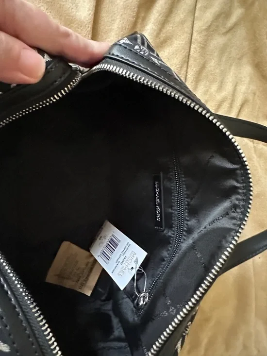 Michael Kors Black and White Patterned Satchel NWT - Picture 9 of 11